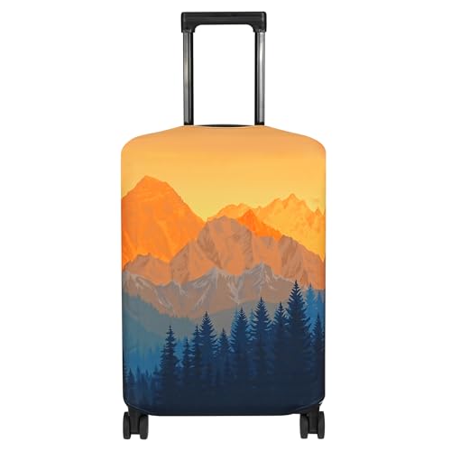 Explore Land Luggage Cover Fits 31-32 inch Case (Amber Mountains, XL) - color: Amber Mountains, size: XL
