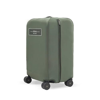 FPM MILANO Neoprene Luggage Cover for Bank Light Spinner 68 Medium Check-In Suitcase Protector Durable Zippered Travel Cover with Handle Access - Olive Green - size: 68 Cover