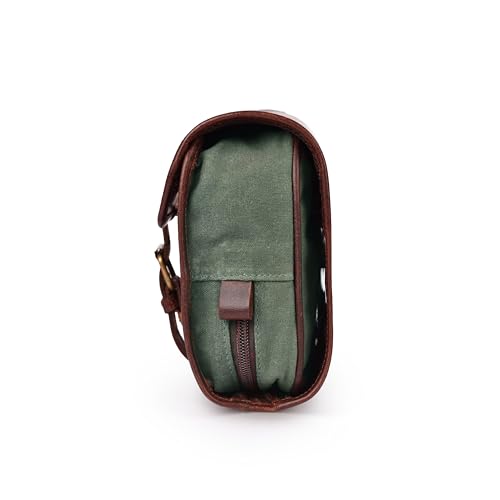 LEATHER VILLAGE Hanging Leather Toiletry Bag for Men, Dopp Kit, Mahogany - color: Mulberry Brown
