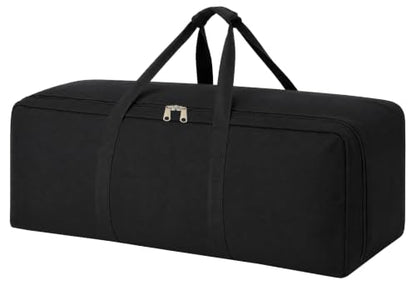 DoYiKe Extra Large Canvas Duffle Bag for Travel Heavy Duty Military Duffel - color: SOBlack, size: 100L