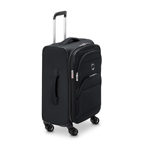DELSEY PARIS Sky Max 2.0 Softside Expandable Luggage with Spinner Wheels, Black, 2-Piece Set (21/Duffle) - color: Black, size: 2-Piece Set (21/Duffle)