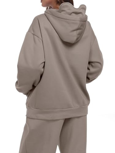 SeSe Code Hoodie with Eye Mask Travel Airplane Unisex Oversized Sweatshirt - color: Coffee Grey, size: Large