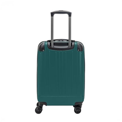 Flying Axis Collection Lightweight Hardside Expandable 8-Wheel Spinner Luggage, Midnight Turquoise, 20-Inch Checked - color: Midnight Turquoise, size: 20-Inch Carry On