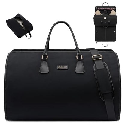 LOVEVOOK Garment Bags for Travel,3 in 1 Garment Duffle Bags with Shoe Pouch - color: Black-1, size: Large-3 Pcs