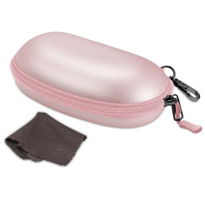 FINTIE Sunglasses Case with Carabiner, Hard Shell Shockproof Sport Glasses - color: Rose Gold