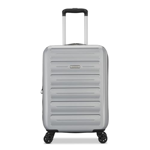 American Tourister Westridge Hardside Luggage Set with Spinner Wheels, Silver, Carry-On - color: Silver, size: 20-Inch Carry-On