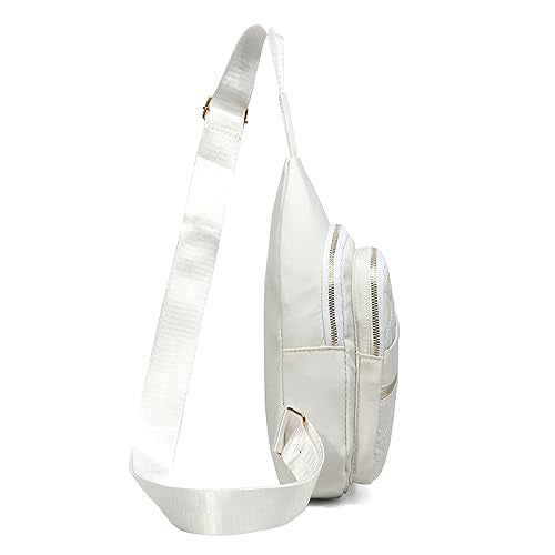 AOSTIHOT Small Crossbody Bags Sling Bag for Women Men, Casual Sling Backpack Cross Body Travel Hiking Backpack - color: C Beige