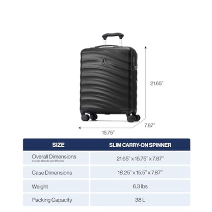Travelpro Maxlite Air V2 Hardside Expandable Carry-On, Black, 18-Inch - color: Black, size: International Carry On 18-Inch