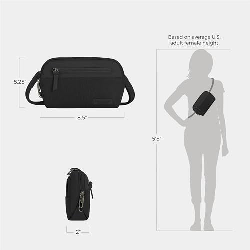Travelon Anti-Theft Metro Convertible Small Crossbody Bag - color: Black