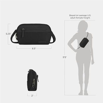 Travelon Anti-Theft Metro Convertible Small Crossbody Bag - color: Black