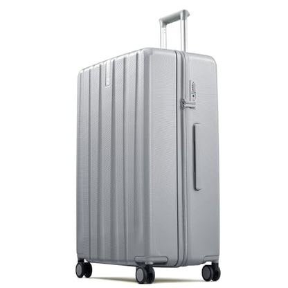 Hanke Upgraded Elite 29 Inch Extra Large Checked Luggage, PC Hard Shell Suitcases with Wheels, TSA Lock, Explosion-Proof Zipper Suitcase for Long Travel Men & Women,Grey - color: Grey, size: 29 Inch