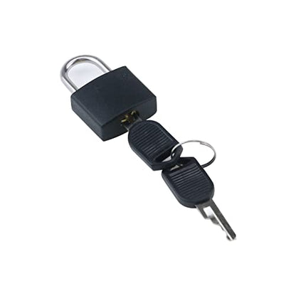 Dnyta 5 Pack Black Mini Padlocks with Keys Small Locks for Travel Suitcase - style: Square shape- Black