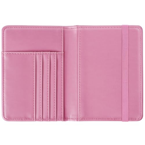 Coco Rossi Passport Holder for Travel Women Slim RFID Passport Cover Wallet - color: Glitter Dark Pink