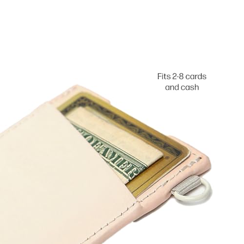 Thread Wallets Ultra Slim Minimalist Leather Card Holder Wallet (Off White) - color: Off White