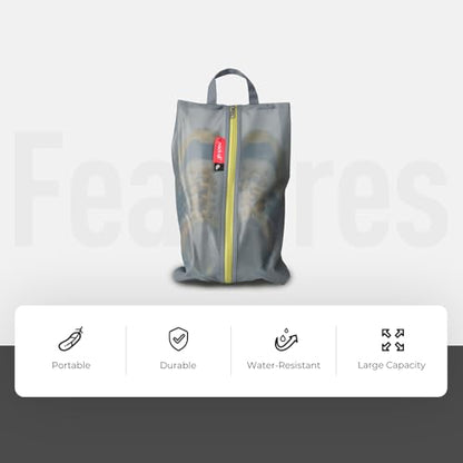 pack all Shoe Bag for Travel, Water-Resistant Shoe Pouch for Sports - color: Grey, style: 1 Pack