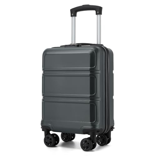 Kono 15'' Underseat Carry On Luggage Airline Approved Lightweight - color: Grey, size: 15-inch underseat
