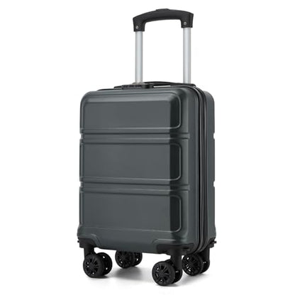 Kono 15'' Underseat Carry On Luggage Airline Approved Lightweight - color: Grey, size: 15-inch underseat