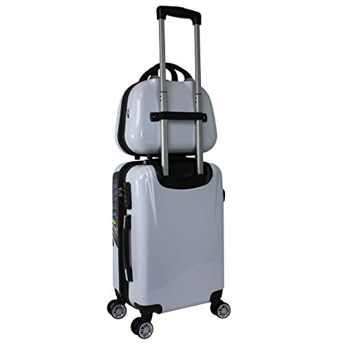World Traveler Butterfly 3-Piece Polycarbonate Hardside Expandable Spinner Luggage Set with Enhanced Wheel System - size: 3-Piece Set