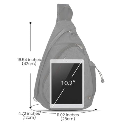 OutdoorMaster Sling Bag, Hiking Daypack, Crossbody Shoulder Chest Urban - color: Light Purple