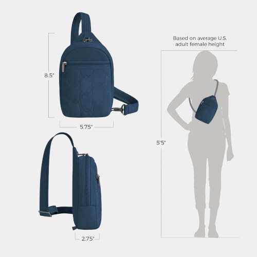 Travelon Anti-Theft Runways Small Sling - color: Ocean