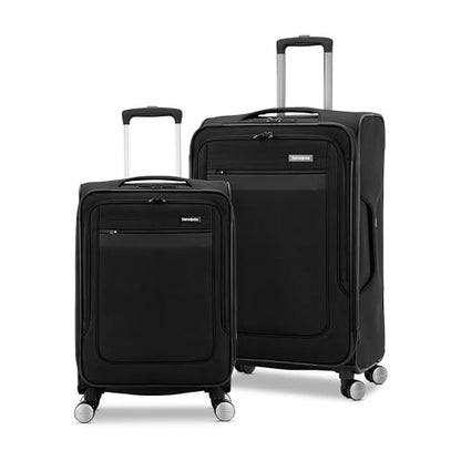Samsonite Ascella 3.0 Softside Expandable Luggage with Spinners, Black, 2PC SET (Carry-on/Medium) - color: Black, size: 2-Piece Set (Carry-on/Medium)