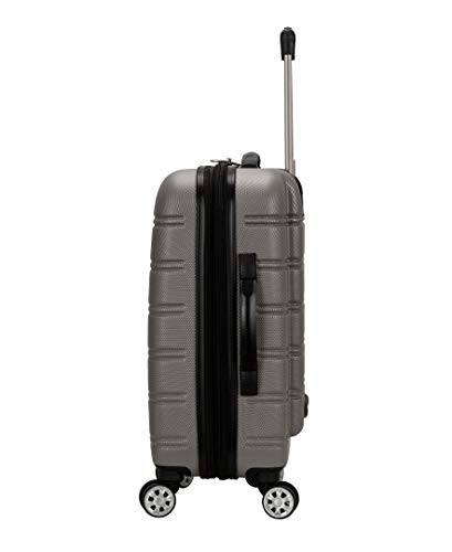 Rockland Melbourne Hardside Expandable Spinner Wheel Luggage, Carry-On 20", Silver - color: Silver, size: Carry-On 20"