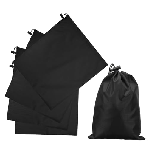 uxcell 210D Polyester Drawstring Bag w/Toggle,14x16 Inch Bag,Black - color: Black, size: 14x16inch