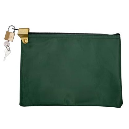 Medication Security Bag with Padlock, Forest Green - color: Forest Green