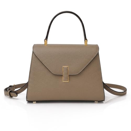 Women Satchel Bag Shoulder Handbag Top Handle Purse - color: Taupe