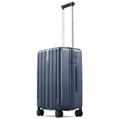 Hanke Upgraded Elite 20 Inch Carry On Luggage 22x14x9 Airline Approved,PC Hard Shell Suitcases with Wheels, TSA Lock, Explosion-Proof Zipper Suitcase for Business Travel Men & Women,Abyssal Blue - color: Abyssal Blue, size: 20 Inch