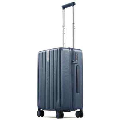 Hanke Upgraded Elite 20 Inch Carry On Luggage 22x14x9 Airline Approved,PC Hard Shell Suitcases with Wheels, TSA Lock, Explosion-Proof Zipper Suitcase for Business Travel Men & Women,Abyssal Blue - color: Abyssal Blue, size: 20 Inch