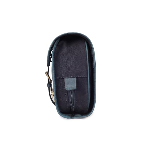 LEATHER VILLAGE Hanging Leather Toiletry Bag for Men, Dopp Kit, Blue - color: Blue