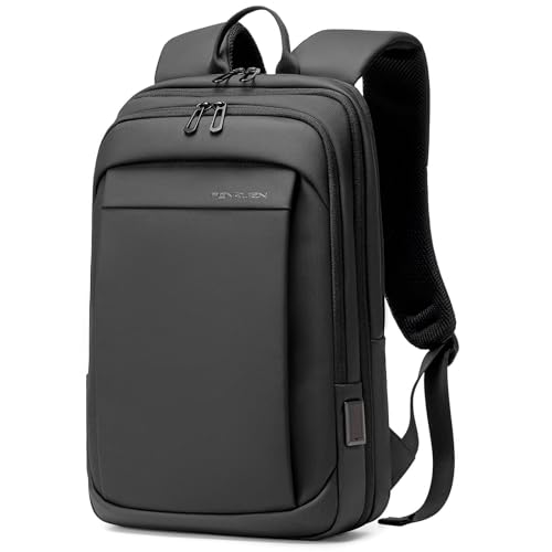 FENRUIEN 17.3 Inch Expandable Mens Backpack for Work, Black - size: 17.3 Inch, style: Business