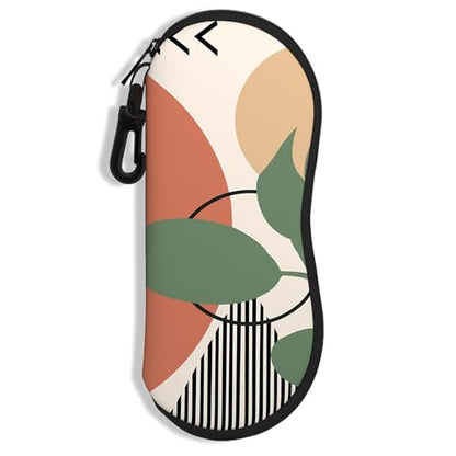 Sunglasses Soft Case, Ultra Light Portable Neoprene Zipper Glasses Case for Men Women - color: Modern Abstract Style