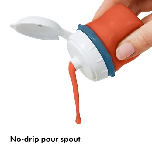 OXO Good Grips Prep & Go Silicone Squeeze Bottles 2 Pack-2.3oz, Ocean Blue - color: Ocean Blue, style: Squeeze Bottle - 2 Pack