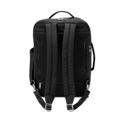 Securtex® Classic Anti-Theft Convertible Travel Backpack - 11x17” Carry-On, Fits 16” Laptop, Locking Zippers, Expandable - color: Black