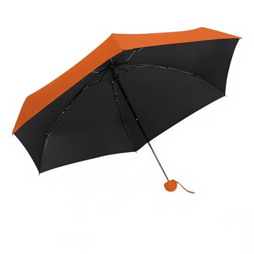 Mini Travel Umbrella with Umbrella Case - color: Orange