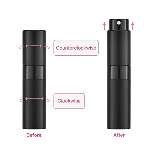 Tekson Travel Perfume Atomizer Refillable 8ml (5 PCS), Travel Cologne Sprayer Mini, Perfume Bottle Empty Small (5 Colors) - color: 5 colors