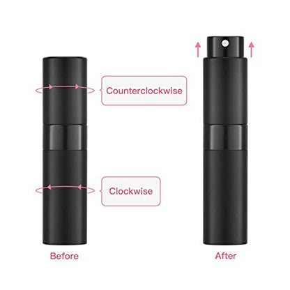 Tekson Travel Perfume Atomizer Refillable 8ml (5 PCS), Travel Cologne Sprayer Mini, Perfume Bottle Empty Small (5 Colors) - color: 5 colors