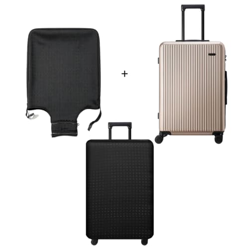 Luggage Cover, Protective Washable Suitcase Cover - Travel Elastic Spandex Suitcase Protector Fits 22 to 24Inch Black - color: Black, size: M: Fit 22-24 Inch Luggage