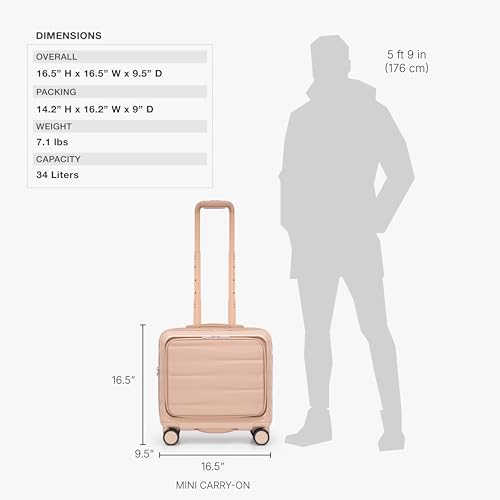 Traveler's Choice Edinburgh II Hardside Luggage with Spinner Wheels, TSA Lock, Sand 16-Inch Mini - color: Sand, size: 16-Inch Mini