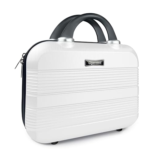 14 Inch Waterproof Hard Shell Travel Makeup Case (White) - color: H007-White-14 Inch