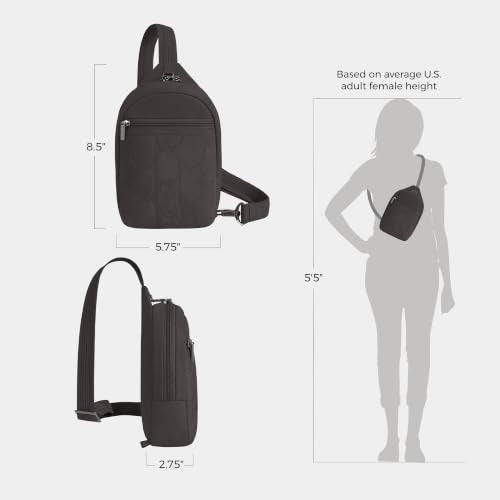 Travelon Anti-Theft Runways Small Sling - color: Smoke