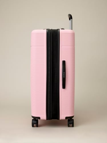 Aria 2 Piece Luggage Set (20" Carry-on / 28" Checked Luggage) Lightweight Hardside Suitcase with 360° Spinner Wheels, TSA Lock, Scratch-Resistant(Petal Pink) - color: Petal Pink