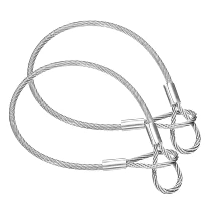PATIKIL 20" Safety Cable Lock Security Wire Ropes 0.26" Dia Clear 2Pcs - size: 20 Inch-Clear