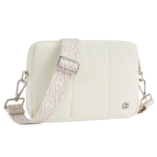 Telena Crossbody Bags for Women Cross Body Purse with Guitar Strap - color: Beige