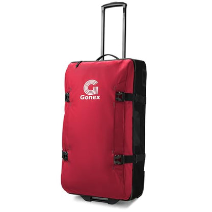 Gonex Rolling Duffle Bag with Wheels, Water-Repellent Nylon, 30 in, Red - color: Pure Red