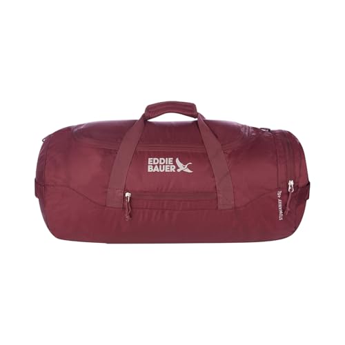 Eddie Bauer Stowaway Packable Duffel Bag, 45L, Black Cherry - color: Black Cherry