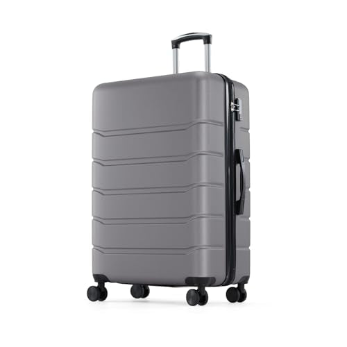 Sweetcrispy 20 Inch Carry On Luggage, Suitcase with Spinner Wheels - color: Dark Grey, size: 20 Inch