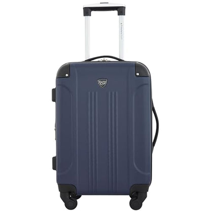 Travelers Club Chicago Hardside Expandable Spinner Luggage, Navy Blue, 3 Piece Set - color: Navy Blue, size: 3-Piece Set